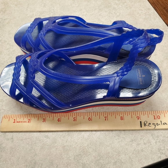 Lemon Jelly Red, White, & Blue Platform Sandals. 39 - Picture 11 of 11